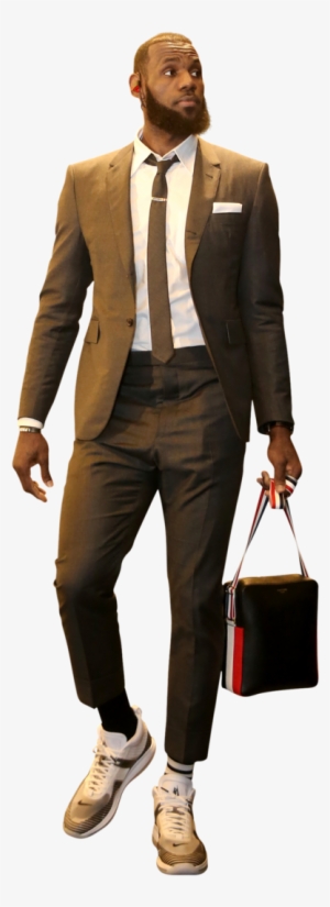 Lebron James In A Brown Suit - Lebron James #1917931