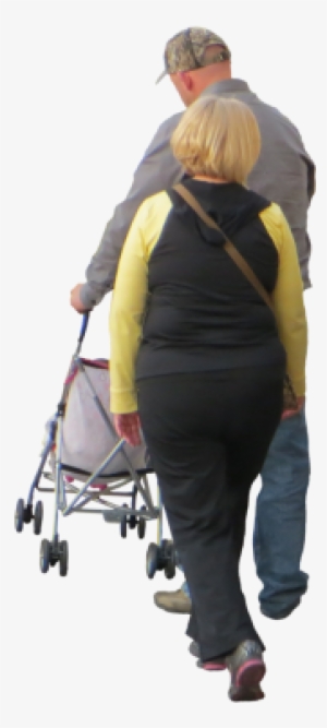 Couple With Baby Stroller Couple With Baby, Baby Strollers, - Baby Transport #1919105