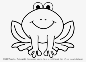 Cute Frog Clipart Black And White Free Clipart - Easy Frog Coloring Pages #1920596