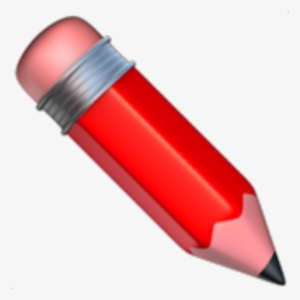 Redemoji Emoji Red Pencil Redpencil Apple Remix School - Png Emoji School Sticker #1920817