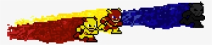 Flash And Reverse Flash And Zoom - Pixel Art Flash Logo #1921551