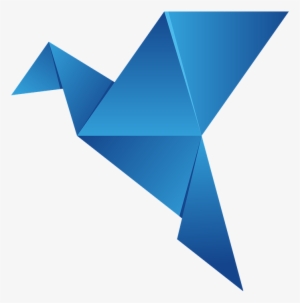 Free Vector Graphic Logo Origami Bird Fly Blue Free - Origami Logo Png #1921900