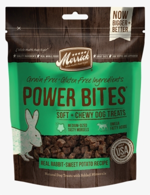 Real Rabbit Sweet Potato Recipe - Merrick Grain Free Gluten Free Power Bites Dog Treats, #1922029