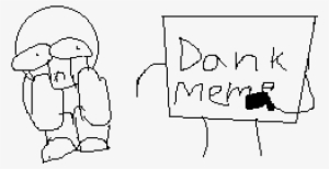 Dank Meme Is Comin To Get U - Line Art #1922199
