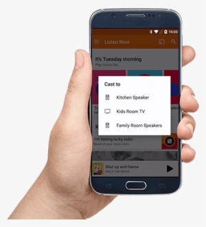 Play Music Everywhere With Multi-room - Cell Phone Chromecast Png #1922649
