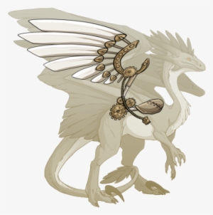 Gold Steampunk Wings Wclaw F - Flight Rising Fire Accent #1922744