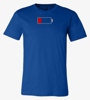 Low Battery Men's T-shirt - Bella Canvas 3001 True Royal #1922803