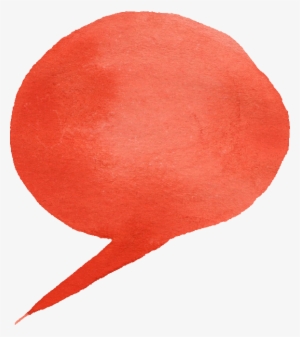 7 Orange Watercolor Speech Bubble - Illustration #1923359
