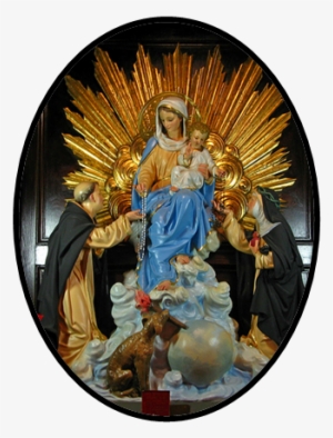 Dominic, Who Received The Rosary From Our Blessed Mother, - Our Lady Of The Rosary Png #1924296