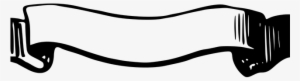 Ribbon Vector Black White Png - Ribbon Banner Black And White Png #1924317