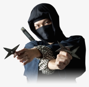 Big Ninja With Shuriken - Ninja Throwing Ninja Star #1925570