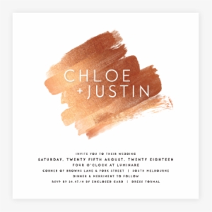 Brushstroke Invitation Digital Copper - State Of Elliott #1926282
