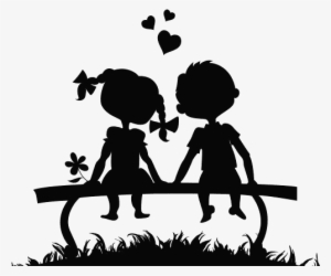 Niños Banco Amor - Boy And Girl Sitting On A Bench #1926492