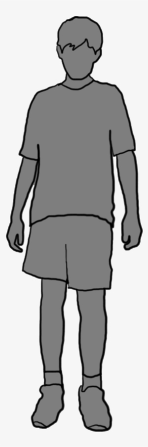 Silhouette Of Boy Black - Grey Silhouette Child #1931931