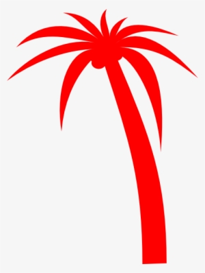 Svg Free Red Clip Art At Clker Com Online - Red Palm Trees Png #1933856