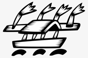 Vector Illustration Of Traditional Fishing Boat With #1934145