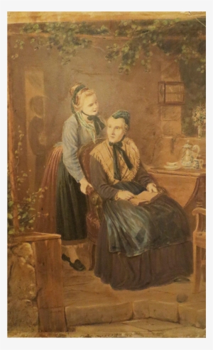 Original Watercolor Signed Meyer Von Bremen - Watercolor Painting #1934467