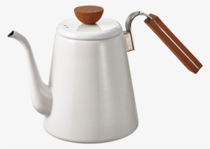 Hario Bona Enamel 800ml Pour Over Coffee Kettle - Hario Bona Coffee Drip Kettle #1935485