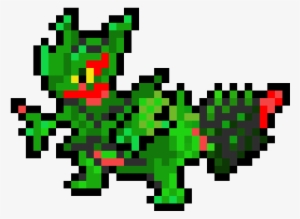 Mega Sceptile - Mega Sceptile Pixel Art - Free Transparent PNG Download ...