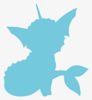 Blue, Pokemon, And Silhouette Image - Vaporeon Pokemon Silhouette #1937033
