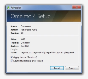 From The Welcome Screen Of The Wizard, Select Required - Rainmeter #1937780