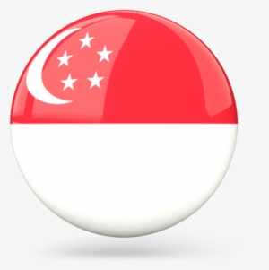 Illustration Of Flag Of Singapore - Indonesia Flag Round Icon #1938874