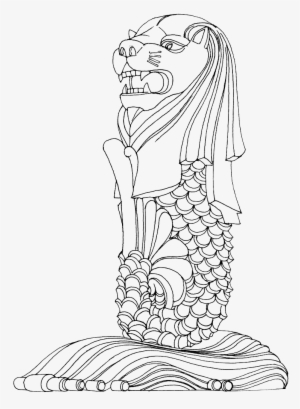 Merlion Park Drawing Images Of Singapore Flag Of Singapore - Singapore National Day Colouring #1939220