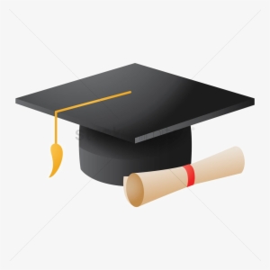 Mortarboard Png Hd - Mortar Board And Scroll #1940454