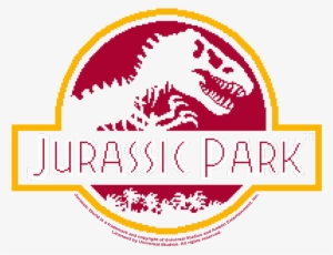 Jurassic Park 8 Bit Logo Juniors V Neck T Shirt - Freeze Men's Tee Shirts Black #1943078