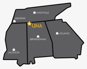 Map Of University Of North Alabama Campus - University Of Alabama On Map #1947214