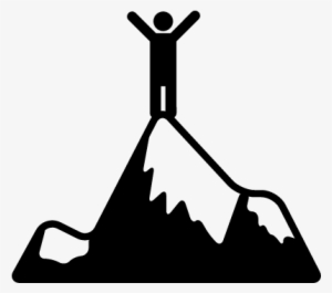 Person Standing On Top Of A Mountain Vector - Top Of Mountain Png #1948880