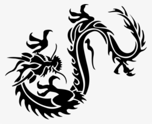 Chinese Dragon Tribe Tattoo Computer Icons - Black And White Dragon Png #1949627