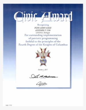 We Serve 4th Degree Knights From Plymouth, Canton And - Poster #1950019