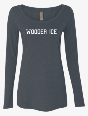 Wooder Ice College Ladies' Triblend Long Sleeve Scoop - Shirt #1951000