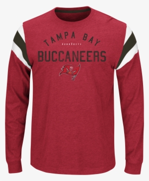 Majestic Buccaneers Men's Heather Red Showcase Classic - Classic Long Sleeve Tee #1952180