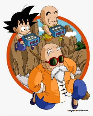 Goku, Krillin, And Roshi - Dragon Ball Training Png #1952207