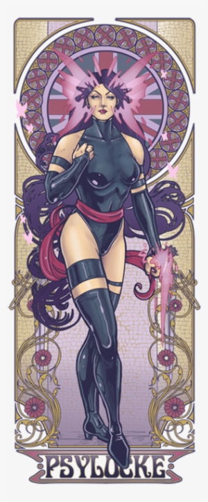 Psylocke Nouveau By ~hezaa - Art Nouveau Psylocke #1952530