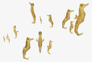 Placeable Common Seahorses - Cat Grabs Treat #1952828