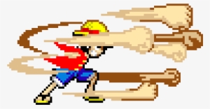 Luffy Gatling - Pixel Art One Piece #1953659