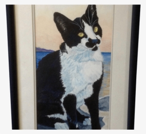 E W Boyd, Watercolor Painting Black And White Tabby - Sakhalin Husky #1954357
