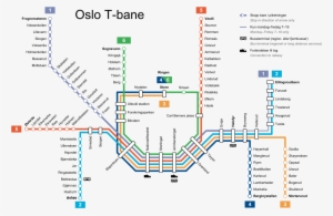 Oslo T-bane Linjekart - Metro Oslo Bus Map #1954384
