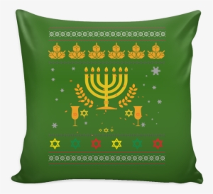 Happy Hanukkah Menorah Chanukah Dreidel Festive Funny - Throw Pillow #1954841