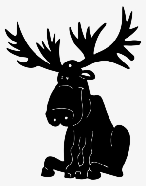 This Free Icons Png Design Of Cartoon Moose Silhouette #1955932