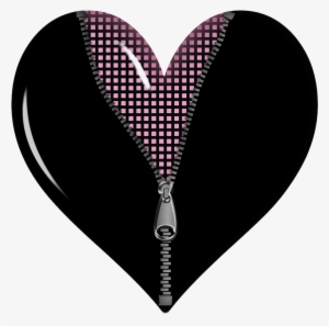 Clipart Black Pink Heart #1956627