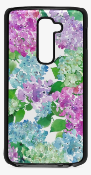 Watercolor Hydrangea Hard Case For Lg G2 - Interestprint Designed Laptop Shoulder Bag Watercolor #1958782