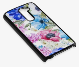 Watercolor Floral Pattern Hard Case For Lg G2 - Blaues Lila Watercolor-blumenmitternachtsmuster Teller #1958830