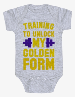 Training To Unlock My Golden Form Baby Onesy - Daddy Game Onesies #1960966