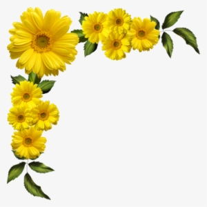 Fondos De Girasoles Png - Yellow Flowers Border Png #1962325