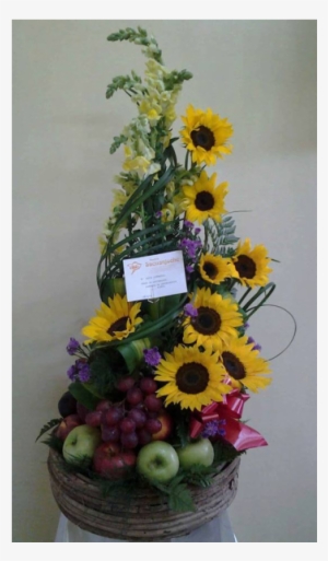 Girasoles Y Frutas - Arreglos Florales Y De Frutas Con Girasoles #1962971