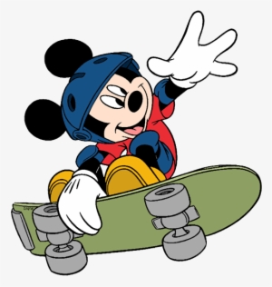 Mickey Skateboarding - Mickey Mouse Para Colorear - Free Transparent ...